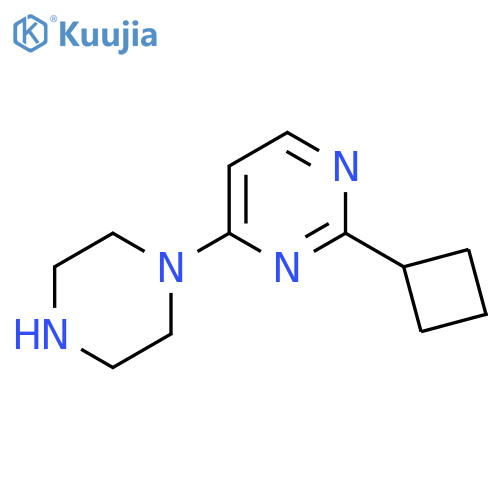 2-Cyclobutyl-4-(piperazin-1-yl)pyrimidine structure