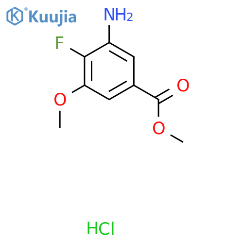 methyl 3-amino-4-fluoro-5-methoxybenzoate hydrochloride structure
