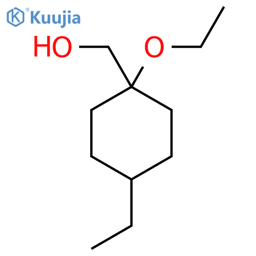 (1-ethoxy-4-ethylcyclohexyl)methanol structure