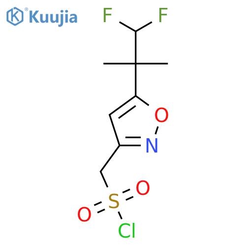 [5-(1,1-Difluoro-2-methylpropan-2-yl)-1,2-oxazol-3-yl]methanesulfonyl chloride structure