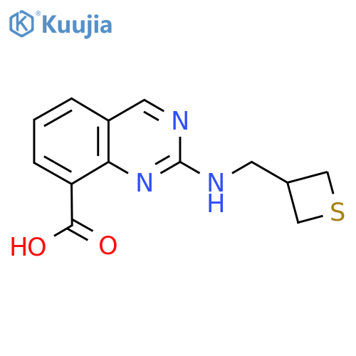 2-{[(Thietan-3-yl)methyl]amino}quinazoline-8-carboxylic acid structure