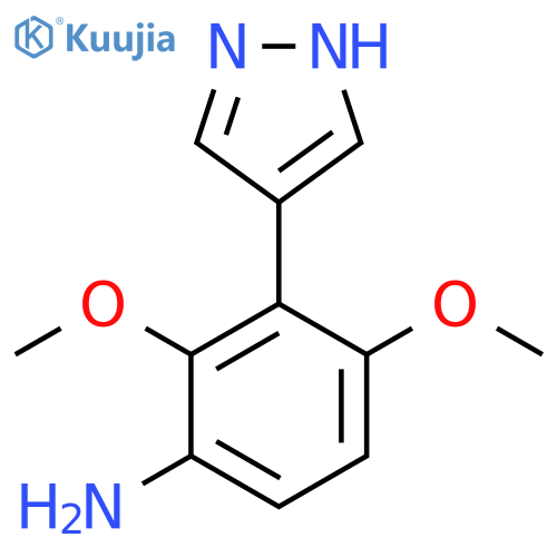 2,4-dimethoxy-3-(1H-pyrazol-4-yl)aniline structure