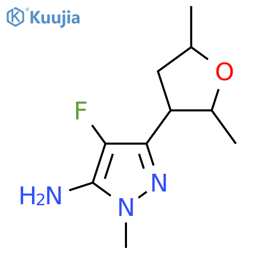 3-(2,5-dimethyloxolan-3-yl)-4-fluoro-1-methyl-1H-pyrazol-5-amine structure