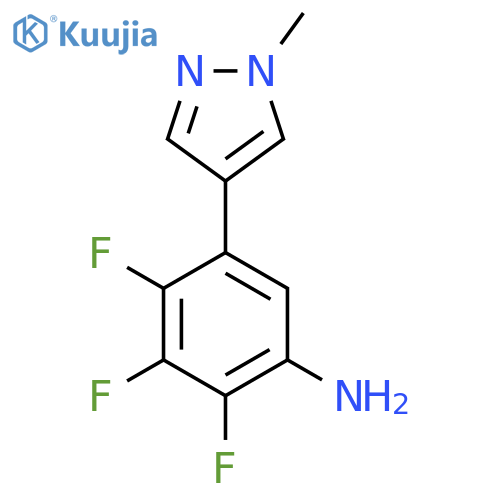 2,3,4-trifluoro-5-(1-methyl-1H-pyrazol-4-yl)aniline structure