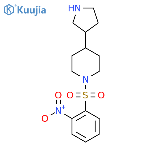 1-(2-Nitrobenzenesulfonyl)-4-(pyrrolidin-3-yl)piperidine structure