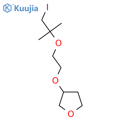 3-{2-(1-iodo-2-methylpropan-2-yl)oxyethoxy}oxolane structure