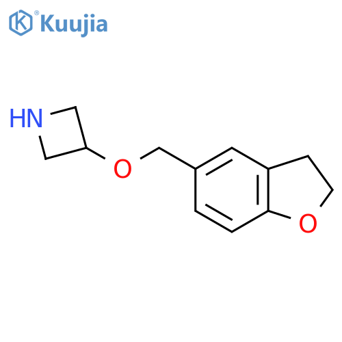 3-(2,3-dihydro-1-benzofuran-5-yl)methoxyazetidine structure
