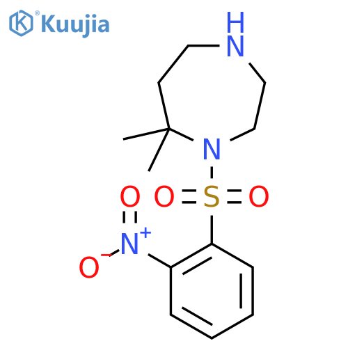 7,7-Dimethyl-1-(2-nitrobenzenesulfonyl)-1,4-diazepane structure