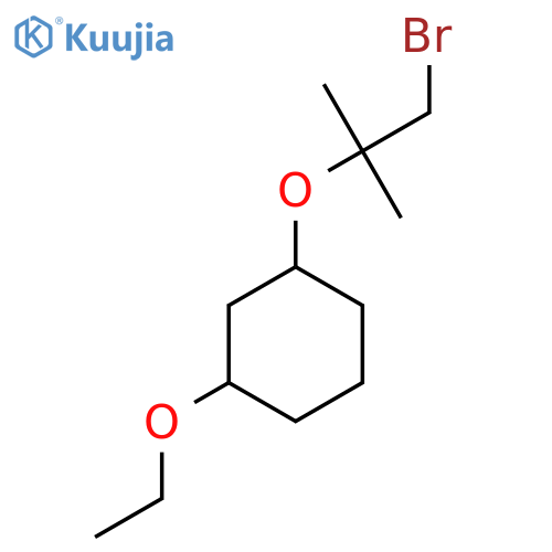 1-(1-bromo-2-methylpropan-2-yl)oxy-3-ethoxycyclohexane structure