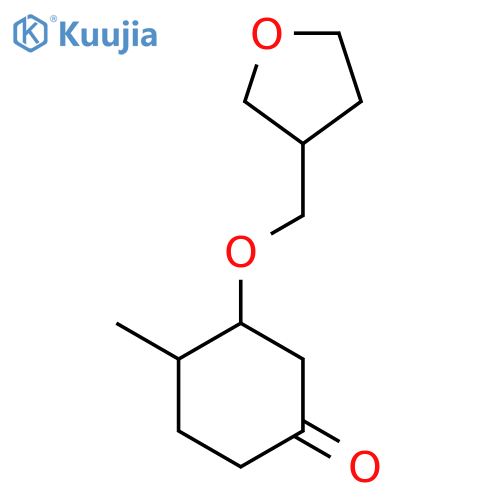 4-Methyl-3-[(oxolan-3-yl)methoxy]cyclohexan-1-one structure