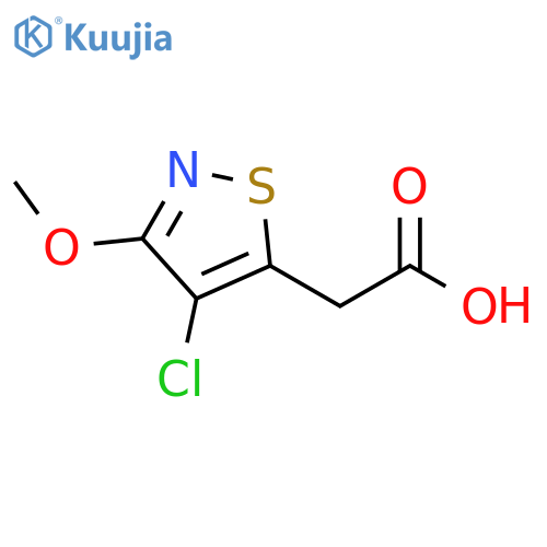 2-(4-chloro-3-methoxy-1,2-thiazol-5-yl)acetic acid structure