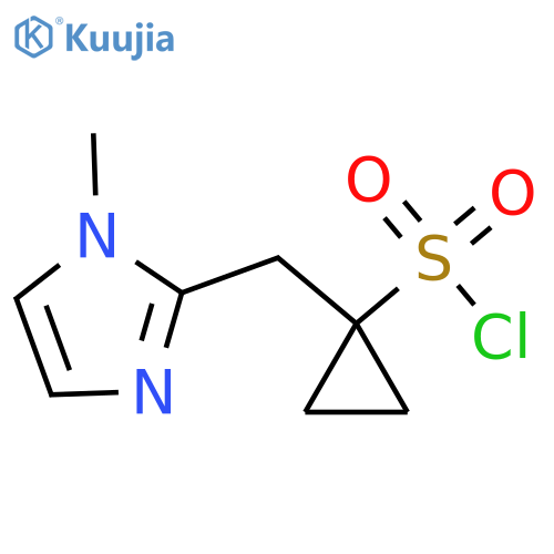 1-(1-methyl-1H-imidazol-2-yl)methylcyclopropane-1-sulfonyl chloride structure