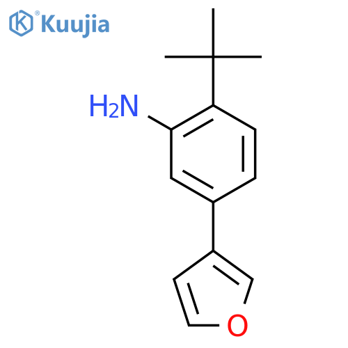 2-tert-butyl-5-(furan-3-yl)aniline structure