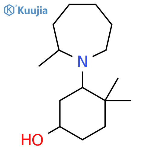 4,4-Dimethyl-3-(2-methylazepan-1-yl)cyclohexan-1-ol structure