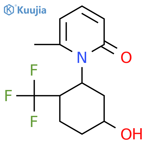 1-[5-Hydroxy-2-(trifluoromethyl)cyclohexyl]-6-methyl-1,2-dihydropyridin-2-one structure