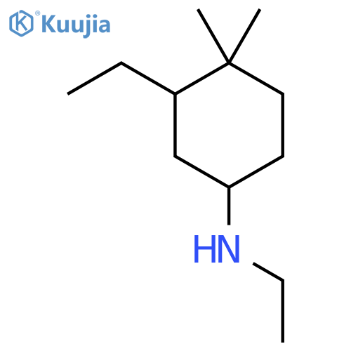 N,3-diethyl-4,4-dimethylcyclohexan-1-amine structure