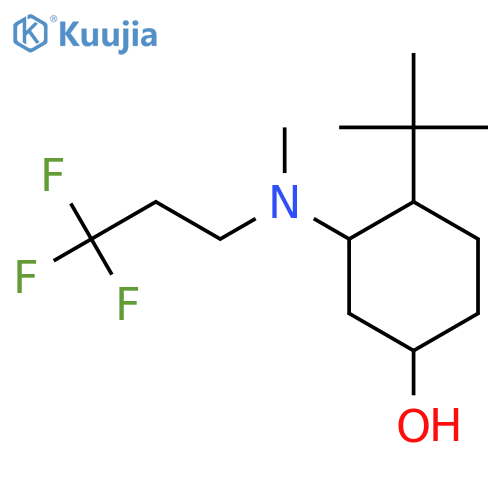 4-Tert-butyl-3-[methyl(3,3,3-trifluoropropyl)amino]cyclohexan-1-ol structure