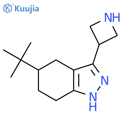 3-(azetidin-3-yl)-5-tert-butyl-4,5,6,7-tetrahydro-1H-indazole structure