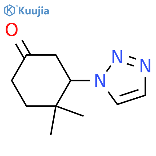 4,4-dimethyl-3-(1H-1,2,3-triazol-1-yl)cyclohexan-1-one structure