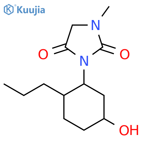 3-(5-Hydroxy-2-propylcyclohexyl)-1-methylimidazolidine-2,4-dione structure