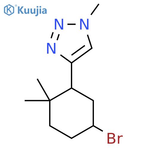 4-(5-bromo-2,2-dimethylcyclohexyl)-1-methyl-1H-1,2,3-triazole structure