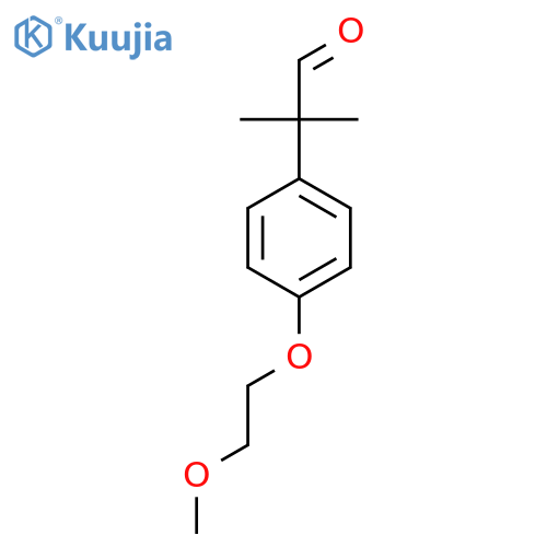 2-4-(2-methoxyethoxy)phenyl-2-methylpropanal structure