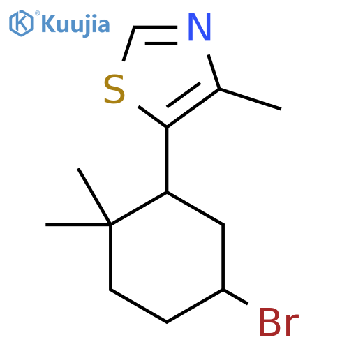 5-(5-Bromo-2,2-dimethylcyclohexyl)-4-methyl-1,3-thiazole structure