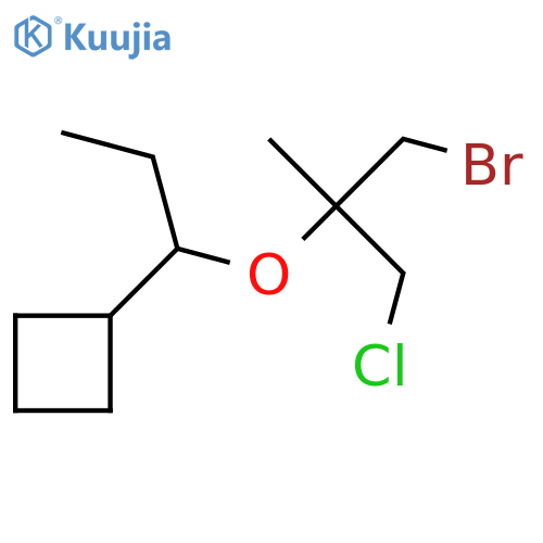 {1-(1-bromo-3-chloro-2-methylpropan-2-yl)oxypropyl}cyclobutane structure