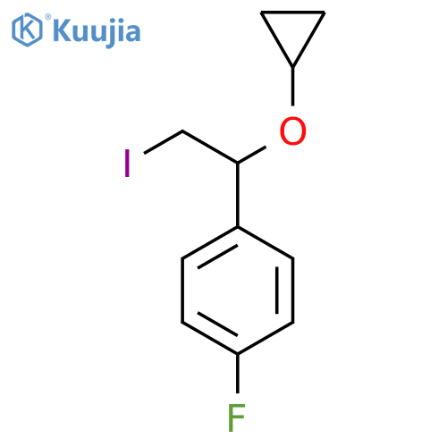 1-(1-cyclopropoxy-2-iodoethyl)-4-fluorobenzene structure