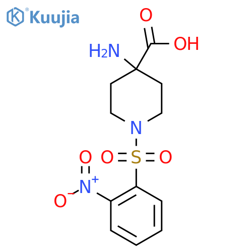 4-Amino-1-(2-nitrobenzenesulfonyl)piperidine-4-carboxylic acid structure