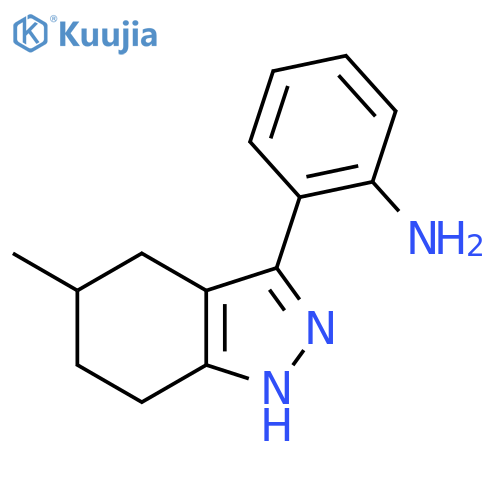 2-(5-methyl-4,5,6,7-tetrahydro-1H-indazol-3-yl)aniline structure