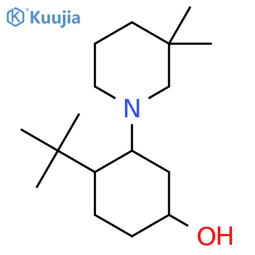 4-Tert-butyl-3-(3,3-dimethylpiperidin-1-yl)cyclohexan-1-ol structure