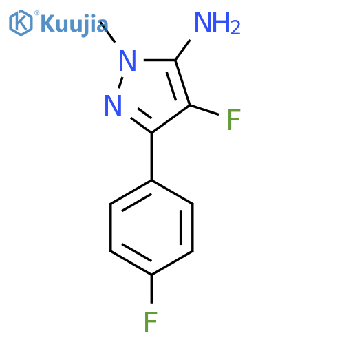 4-fluoro-3-(4-fluorophenyl)-1-methyl-1H-pyrazol-5-amine structure