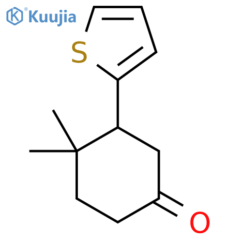 4,4-Dimethyl-3-(thiophen-2-yl)cyclohexan-1-one structure