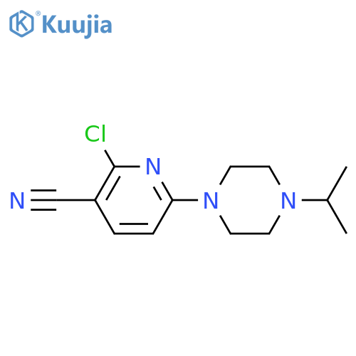 2-Chloro-6-[4-(propan-2-yl)piperazin-1-yl]pyridine-3-carbonitrile structure