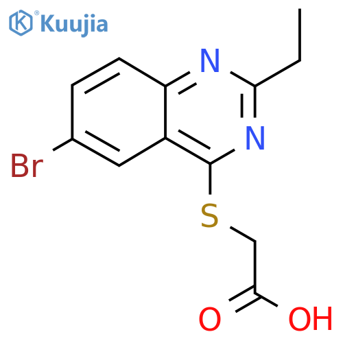 2-[(6-Bromo-2-ethylquinazolin-4-yl)sulfanyl]acetic acid structure