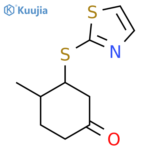 4-Methyl-3-(1,3-thiazol-2-ylsulfanyl)cyclohexan-1-one structure