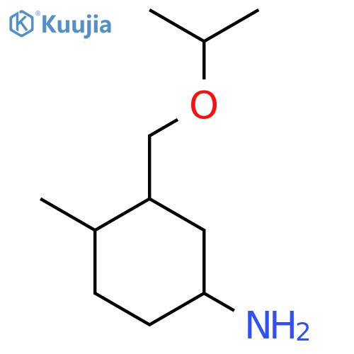 4-Methyl-3-[(propan-2-yloxy)methyl]cyclohexan-1-amine structure
