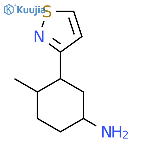 4-Methyl-3-(1,2-thiazol-3-yl)cyclohexan-1-amine structure