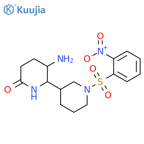 3-Amino-1′-[(2-nitrophenyl)sulfonyl][2,3′-bipiperidin]-6-one structure