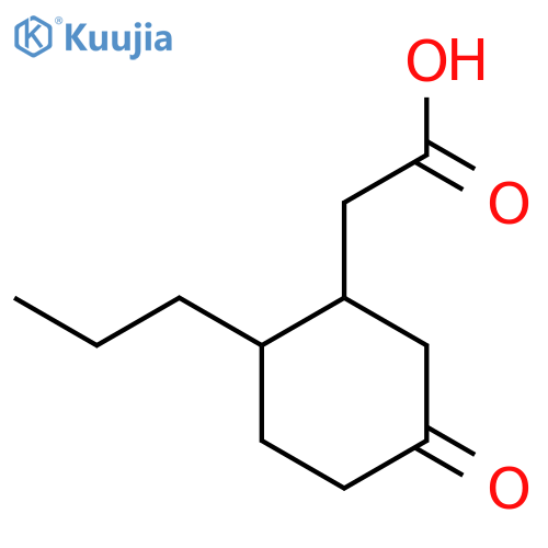 2-(5-Oxo-2-propylcyclohexyl)acetic acid structure