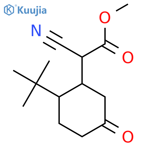 Methyl 2-(2-tert-butyl-5-oxocyclohexyl)-2-cyanoacetate structure