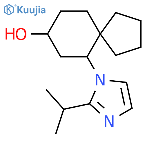 6-[2-(propan-2-yl)-1H-imidazol-1-yl]spiro[4.5]decan-8-ol structure