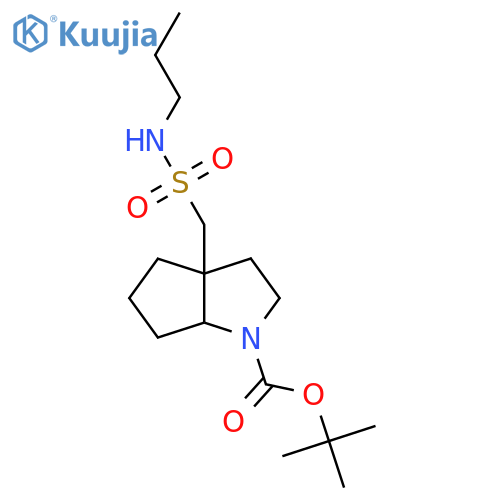 tert-butyl 3a-(propylsulfamoyl)methyl-octahydrocyclopentabpyrrole-1-carboxylate structure