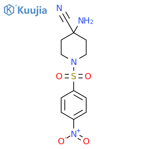 4-Amino-1-(4-nitrobenzenesulfonyl)piperidine-4-carbonitrile structure