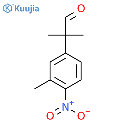 2-methyl-2-(3-methyl-4-nitrophenyl)propanal structure