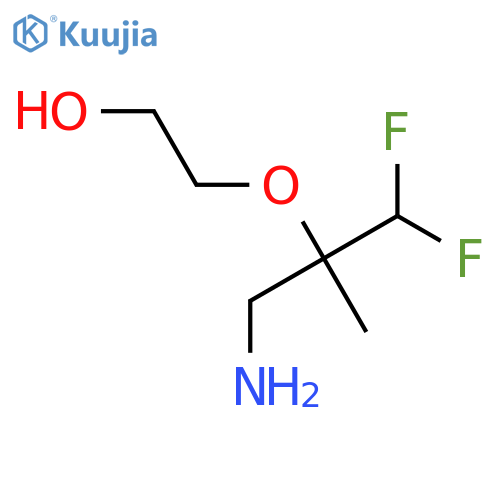2-(3-amino-1,1-difluoro-2-methylpropan-2-yl)oxyethan-1-ol structure