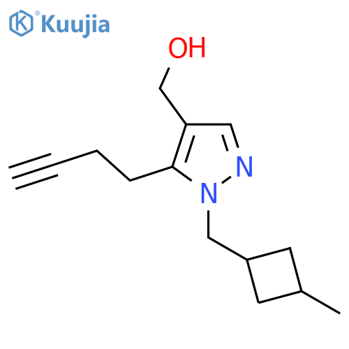 5-(but-3-yn-1-yl)-1-(3-methylcyclobutyl)methyl-1H-pyrazol-4-ylmethanol structure