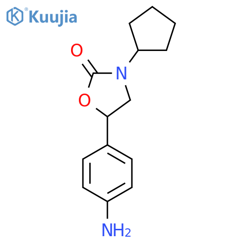 5-(4-Aminophenyl)-3-cyclopentyl-1,3-oxazolidin-2-one structure