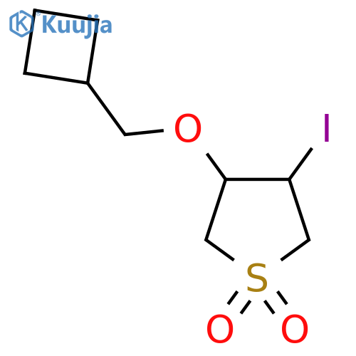 3-(cyclobutylmethoxy)-4-iodo-1lambda6-thiolane-1,1-dione structure